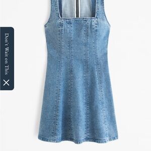 Abercrombie & Fitch Mila Squareneck Denim Mini Dress